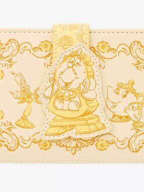 Loungefly Beauty and the Beast Cogsworth & Friends Tonal Sketch Portrait Wallet
